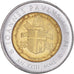 Coin, VATICAN CITY, John Paul II, 500 Lire, 2001, Rome, MS(65-70), Bi-Metallic