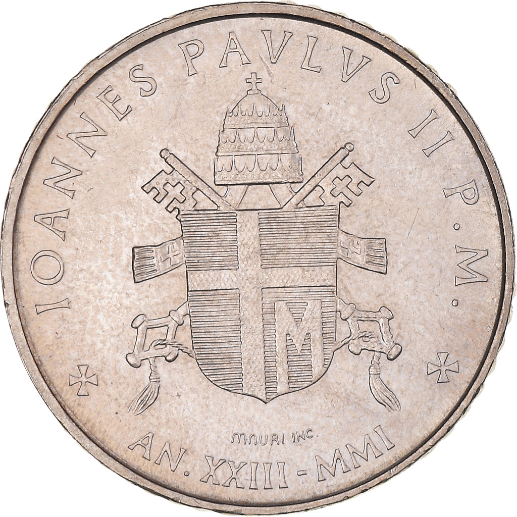 Coin, VATICAN CITY, John Paul II, 100 Lire, 2001, Rome, MS(65-70)