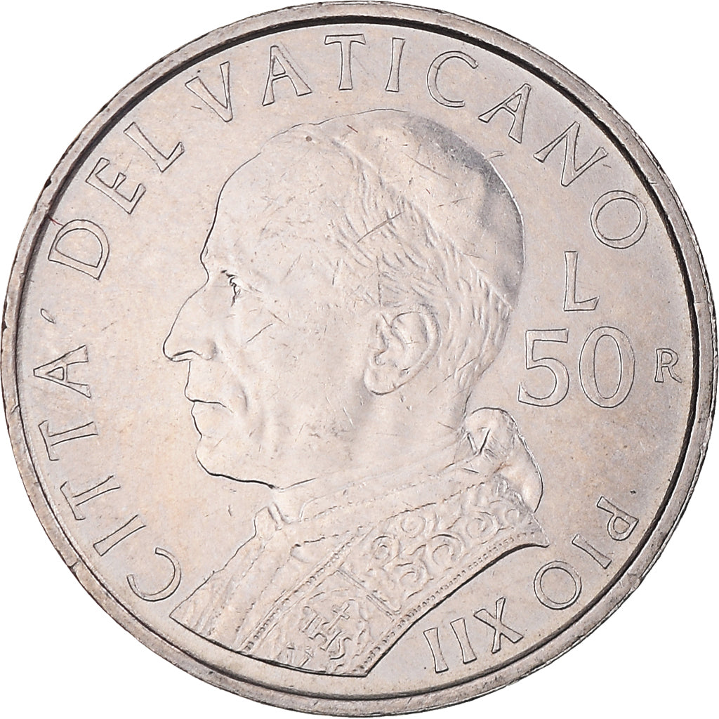 Monnaie, Cité du Vatican, John Paul II, 50 Lire, 2001, Rome, FDC, Cupro-nickel
