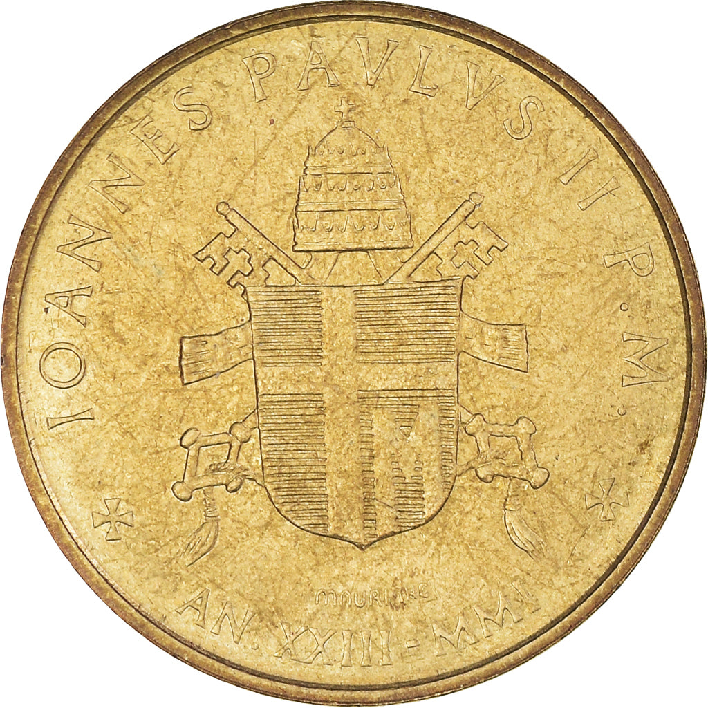 Moneta, CITTÀ DEL VATICANO, John Paul II, 20 Lire, 2001, Rome, FDC, Ottone