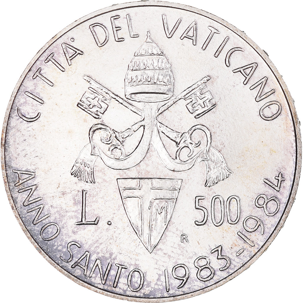 Coin, VATICAN CITY, John Paul II, 500 Lire, 1983, MS(65-70), Silver, KM:168