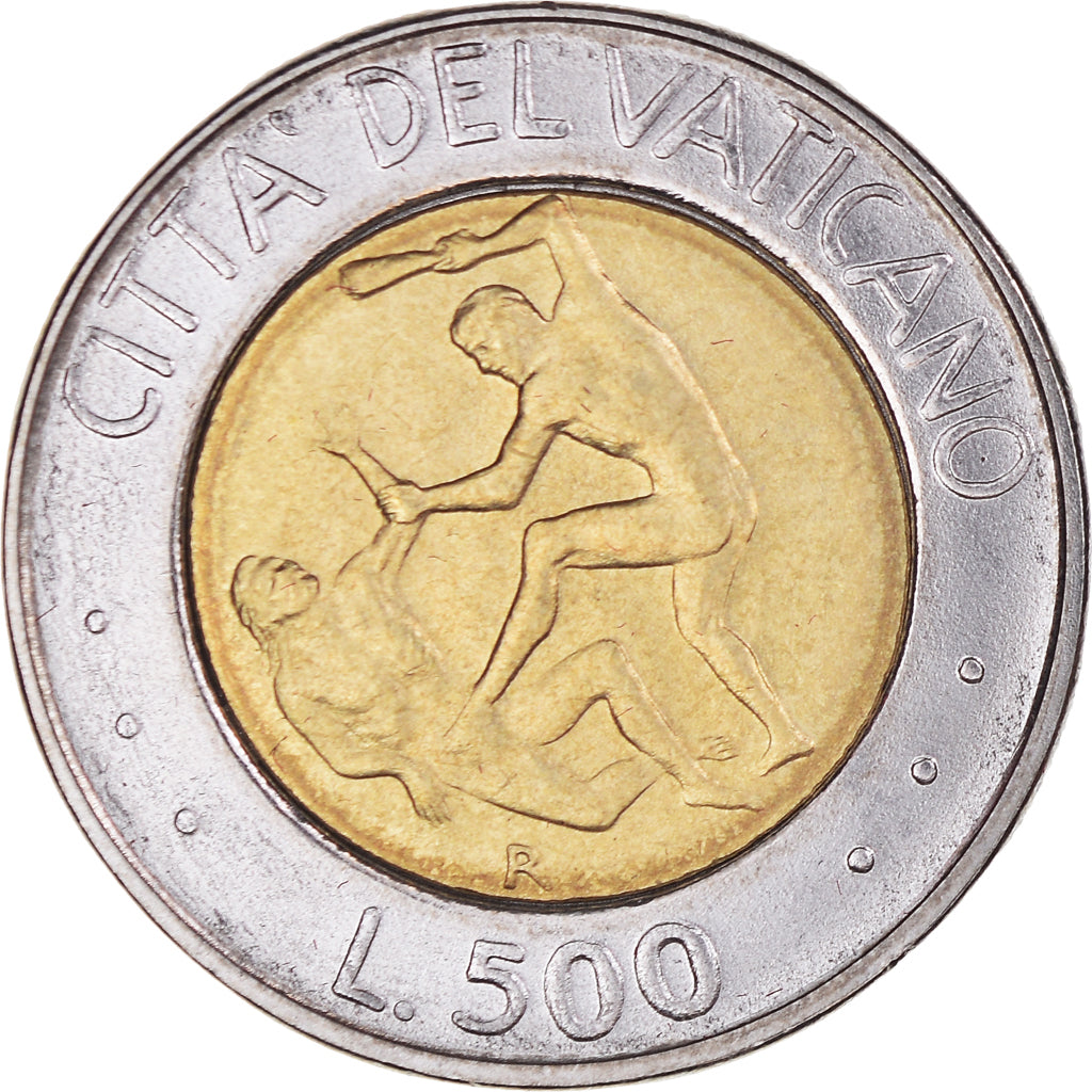 Coin, VATICAN CITY, John Paul II, 500 Lire, 1995, Roma, MS(65-70), Bi-Metallic