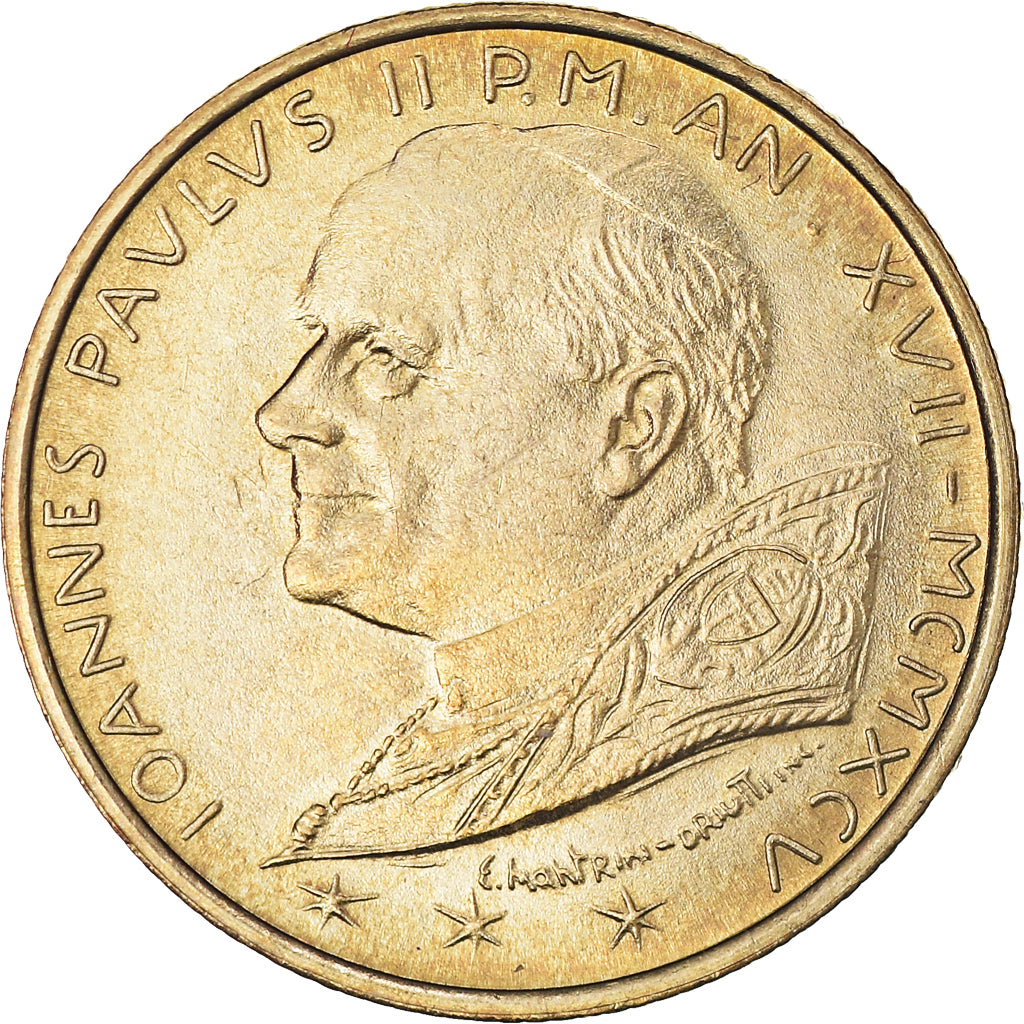 Moneda, CIUDAD DEL VATICANO, John Paul II, 200 Lire, 1995, Roma, FDC, Aluminio -