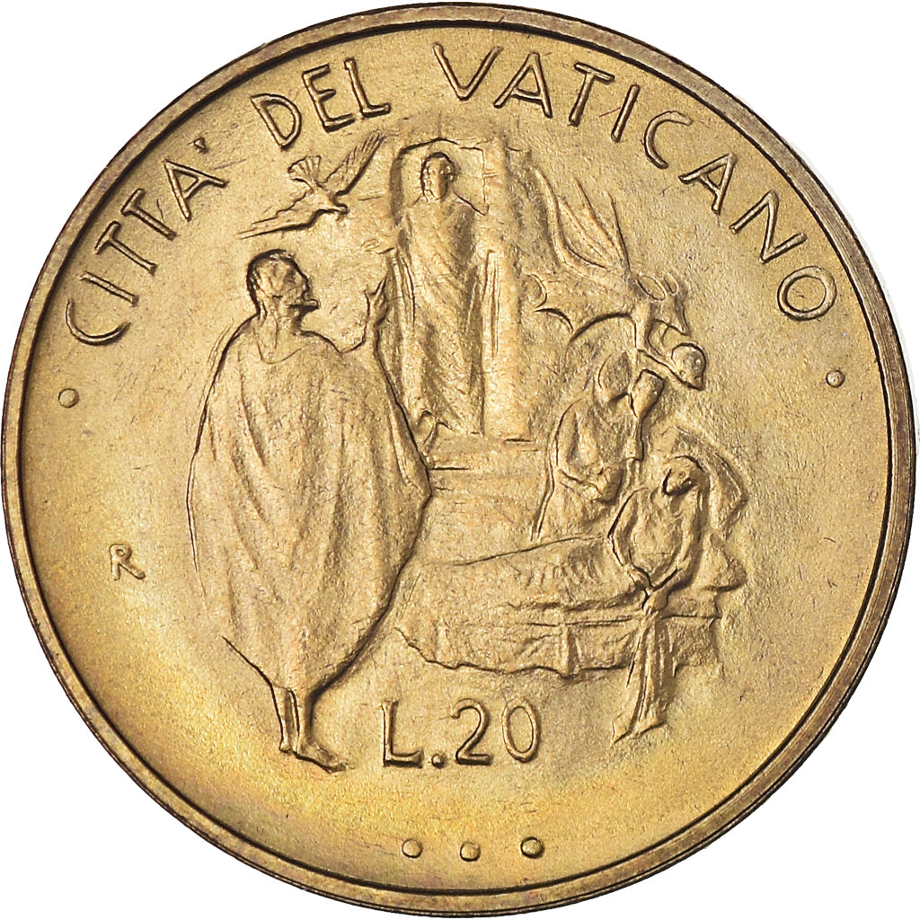 Coin, VATICAN CITY, John Paul II, 20 Lire, 1995, Euthanasia., MS(65-70)