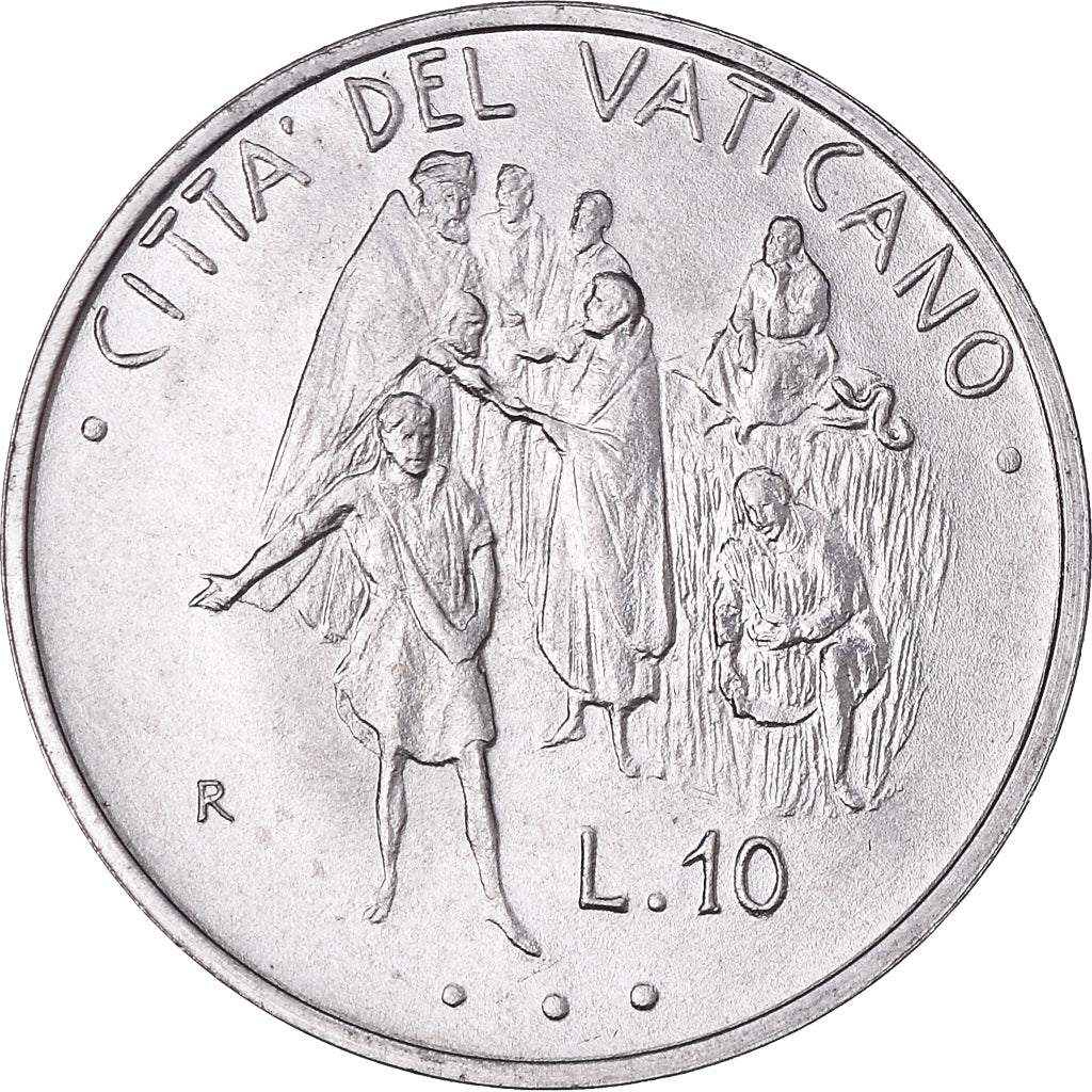 Coin, VATICAN CITY, John Paul II, 10 Lire, 1995, MS(65-70), Aluminum, KM:262
