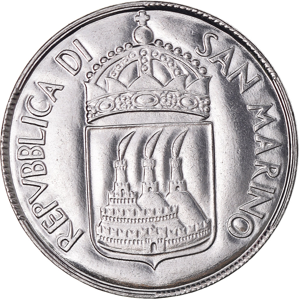 Coin, San Marino, 100 Lire, 1973, MS(63), Steel, KM:28