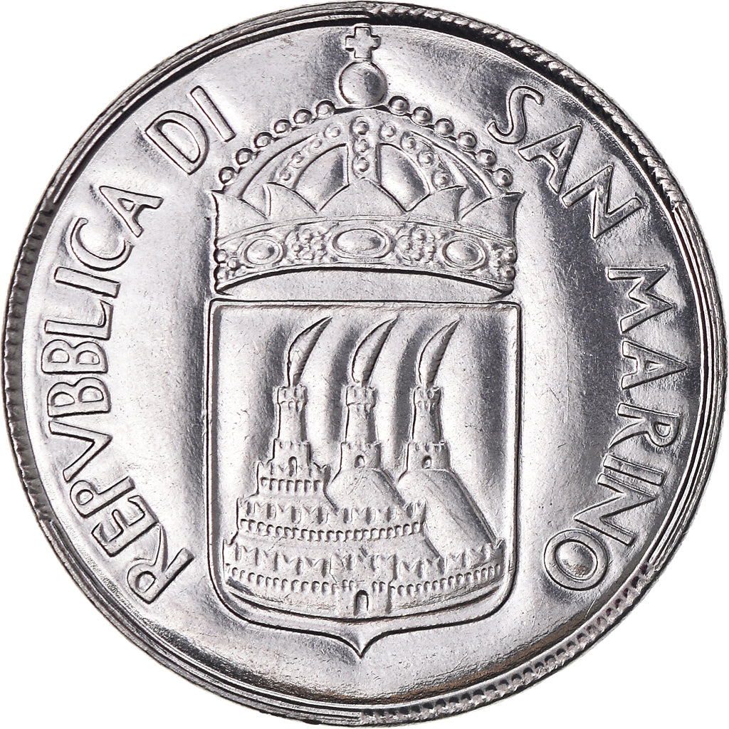 Coin, San Marino, 100 Lire, 1973, MS(63), Steel, KM:28