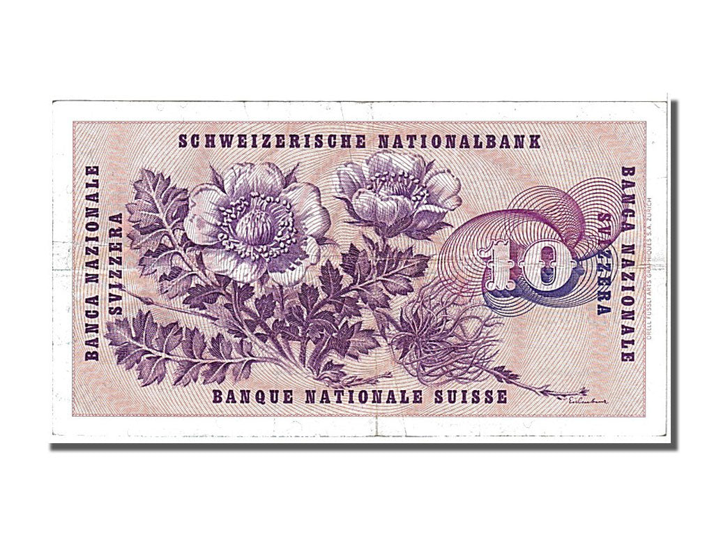 Switzerland, 10 Franken, 1977, KM #45u, 1977-01-06, EF(40-45), 100A