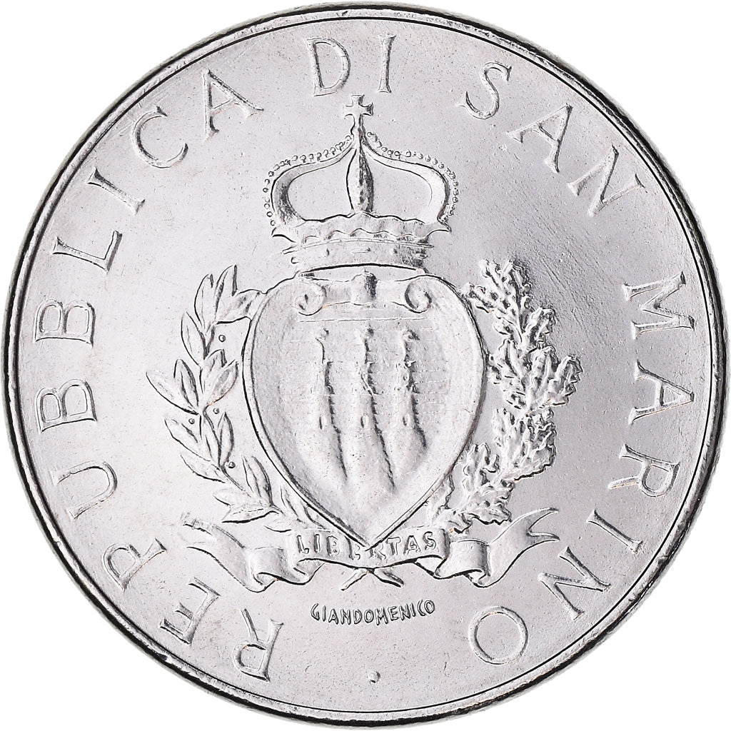 Moneta, San Marino, 50 Lire, 1987, Rome, FDC, Acciaio, KM:206