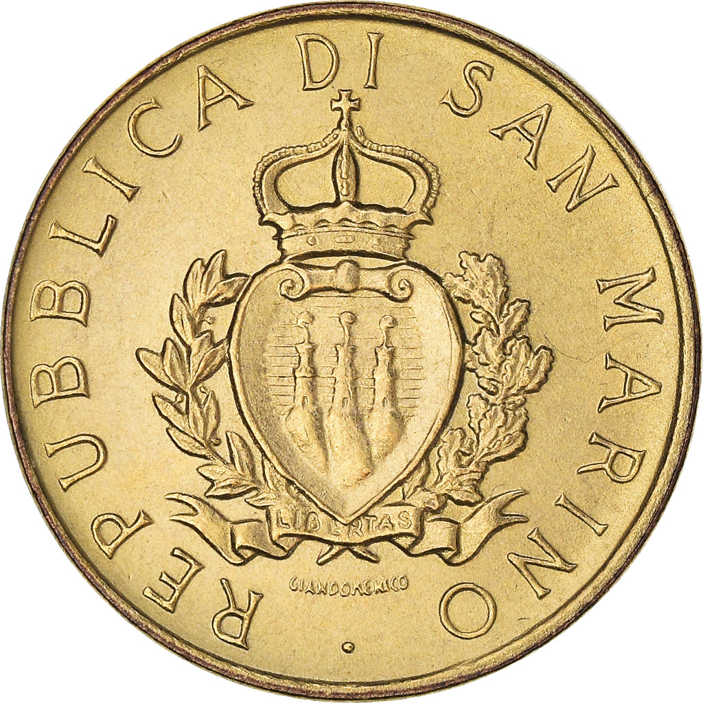 Coin, San Marino, 20 Lire, 1987, Rome, MS(65-70), Aluminum-Bronze, KM:205
