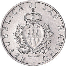 Coin, San Marino, Lira, 1987, Rome, MS(65-70), Aluminum, KM:201
