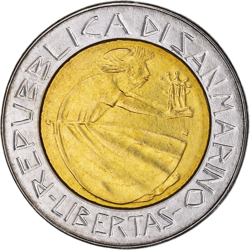 Moneda, San Marino, 500 Lire, 1985, FDC, Bimetálico, KM:181