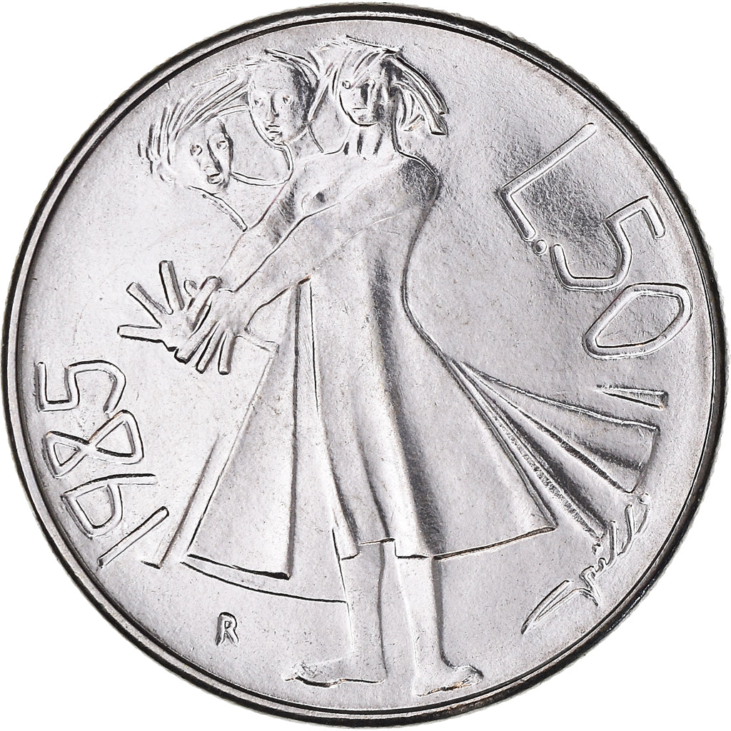 Moneda, San Marino, 50 Lire, 1985, Rome, FDC, Acero, KM:178