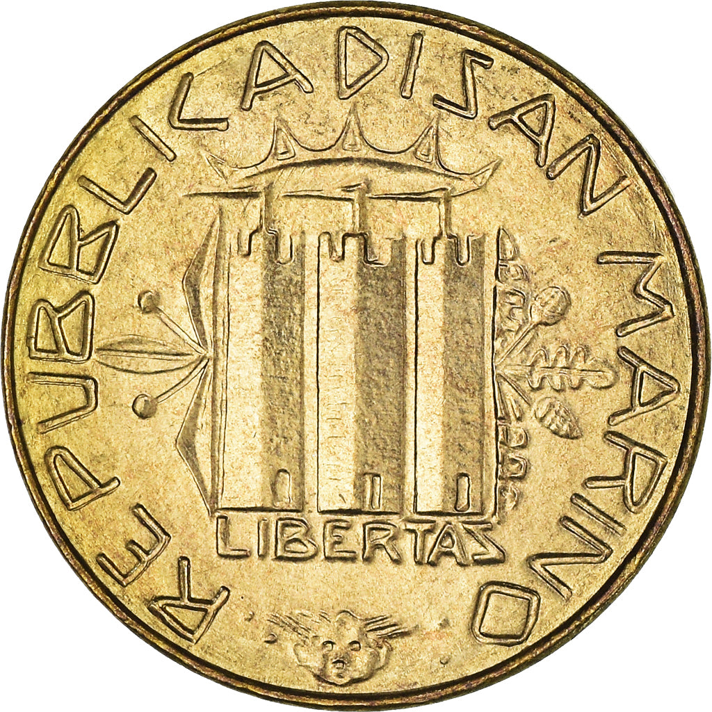 Moeda, San Marino, 20 Lire, 1985, Rome, MS(65-70), Alumínio-Bronze, KM:177