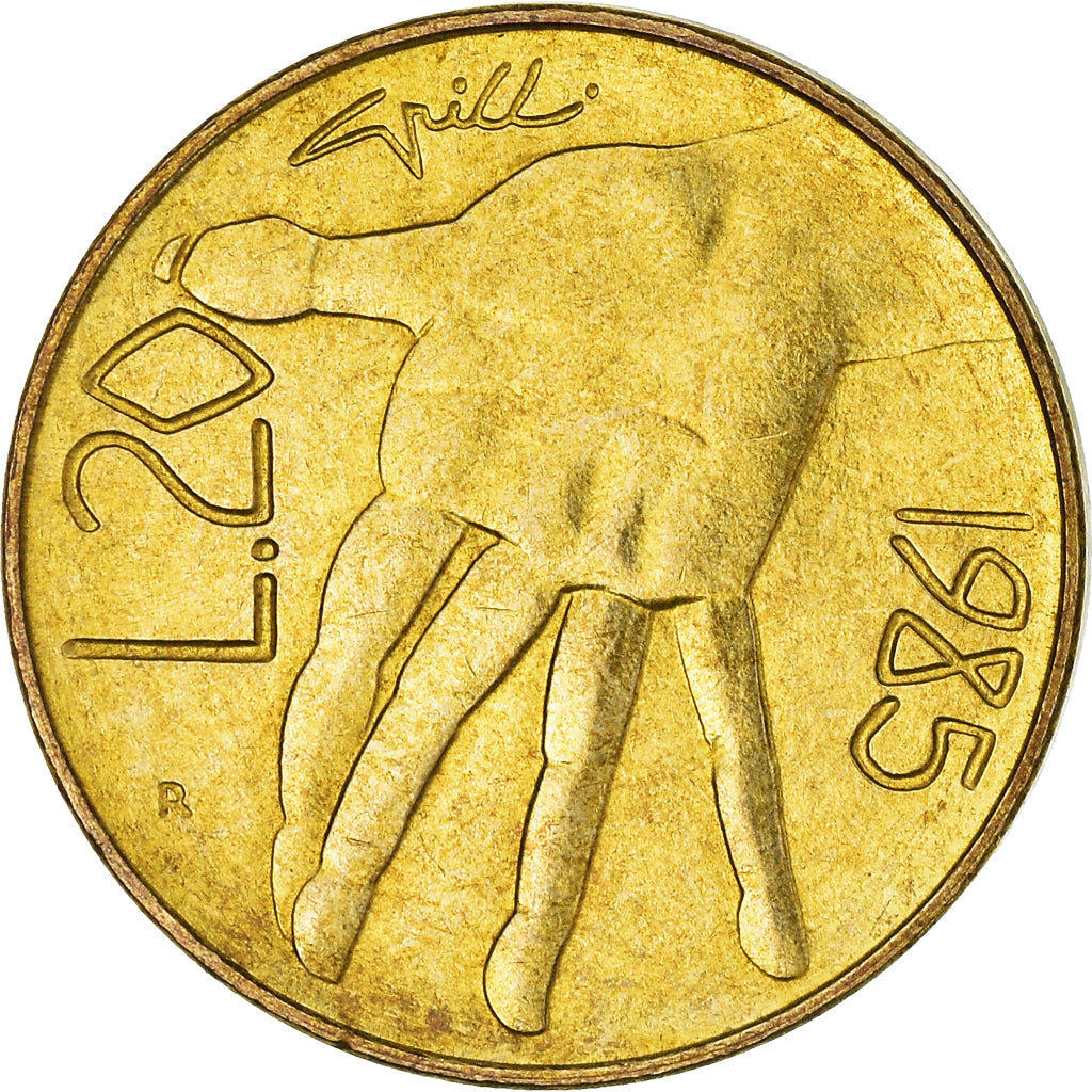 Moeda, San Marino, 20 Lire, 1985, Rome, MS(65-70), Alumínio-Bronze, KM:177