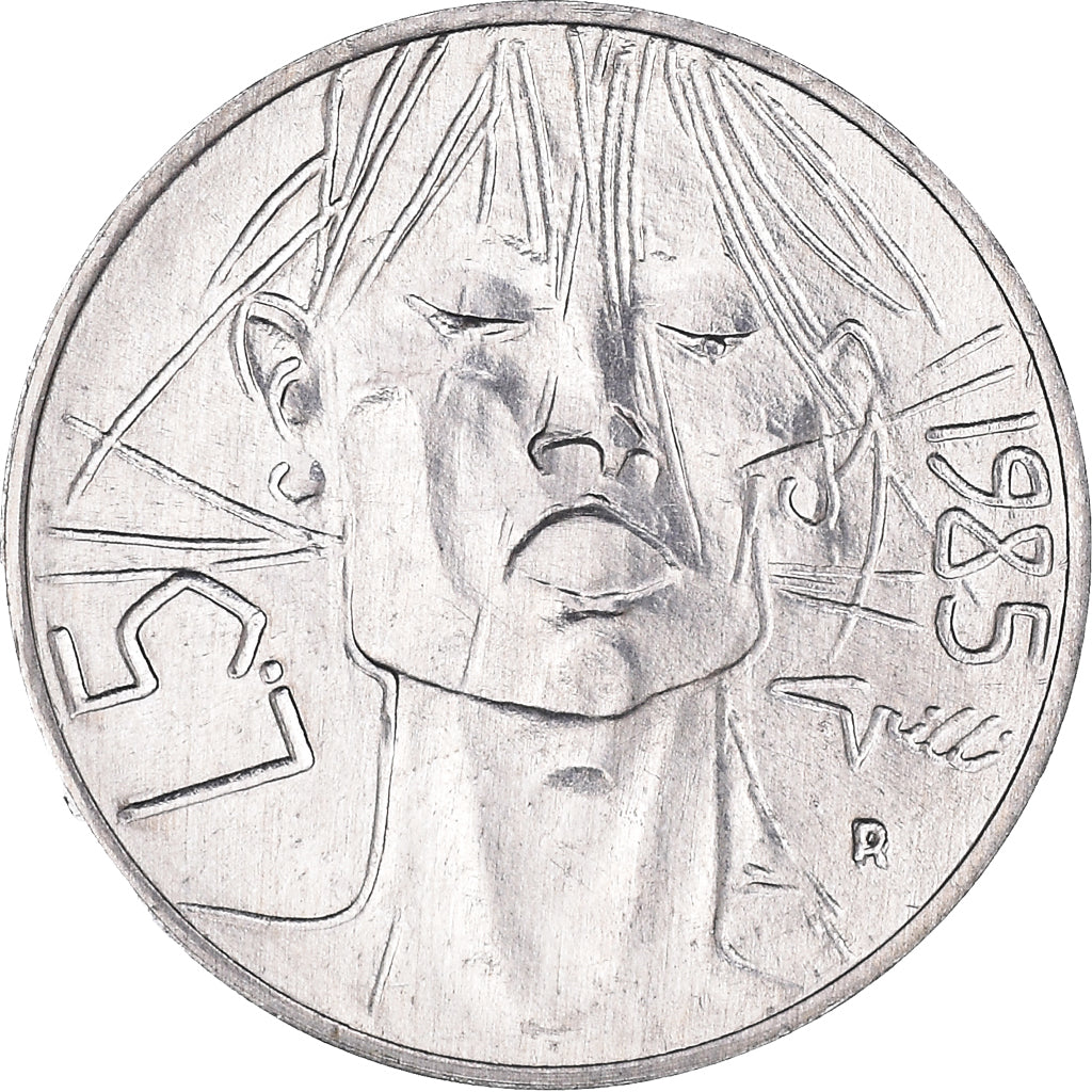 Moeda, San Marino, 5 Lire, 1985, Rome, MS(65-70), Alumínio, KM:175