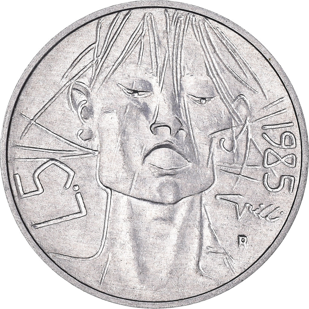 Coin, San Marino, 5 Lire, 1985, Rome, MS(63), Aluminum, KM:175