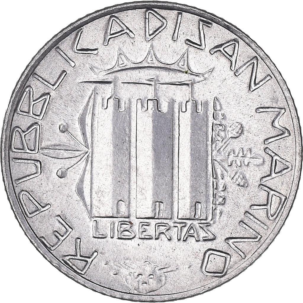 Moneda, San Marino, 2 Lire, 1985, Rome, FDC, Aluminio, KM:174