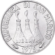 Monnaie, Saint Marin , 5 Lire, 1975, Rome, FDC, Aluminium, KM:42
