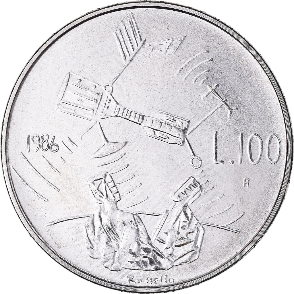 Moneta, San Marino, 100 Lire, 1986, Rome, FDC, Acciaio, KM:193