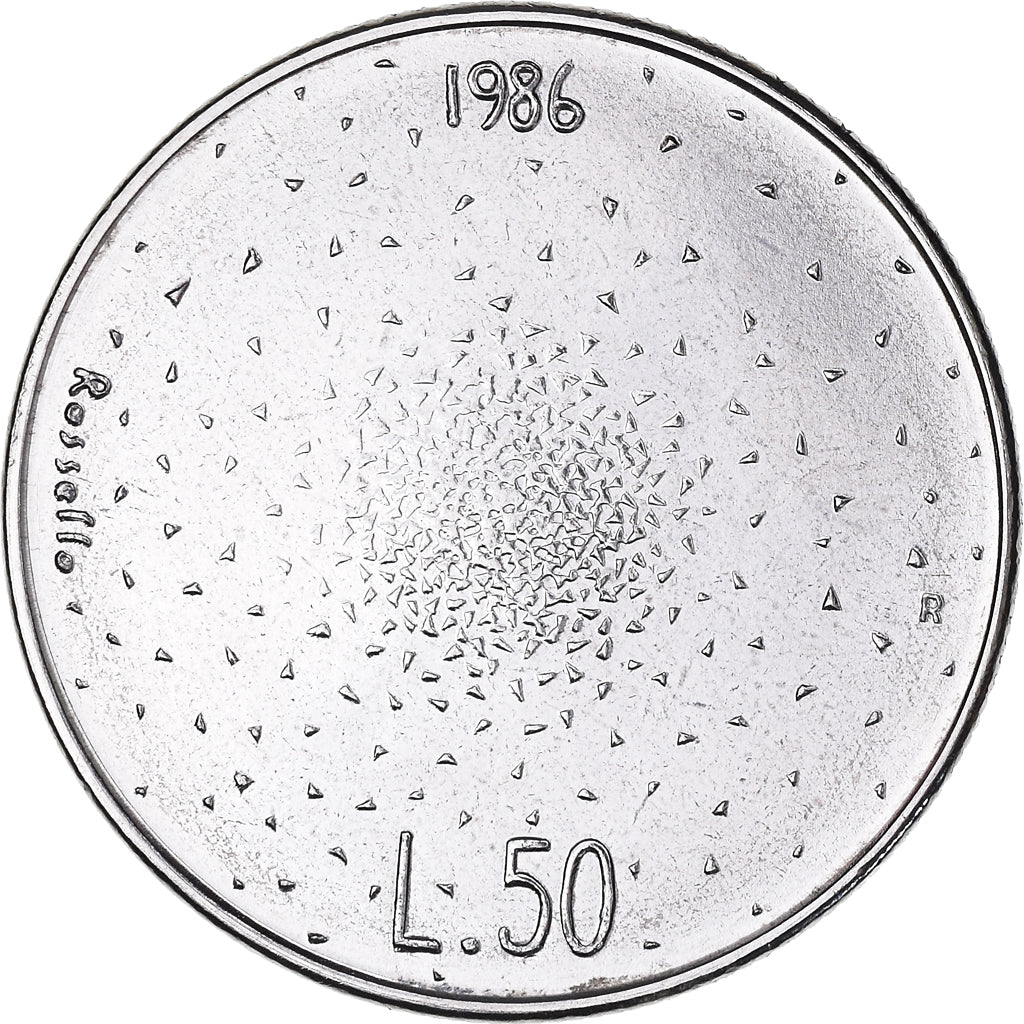 Moneta, San Marino, 50 Lire, 1986, Rome, FDC, Acciaio, KM:192