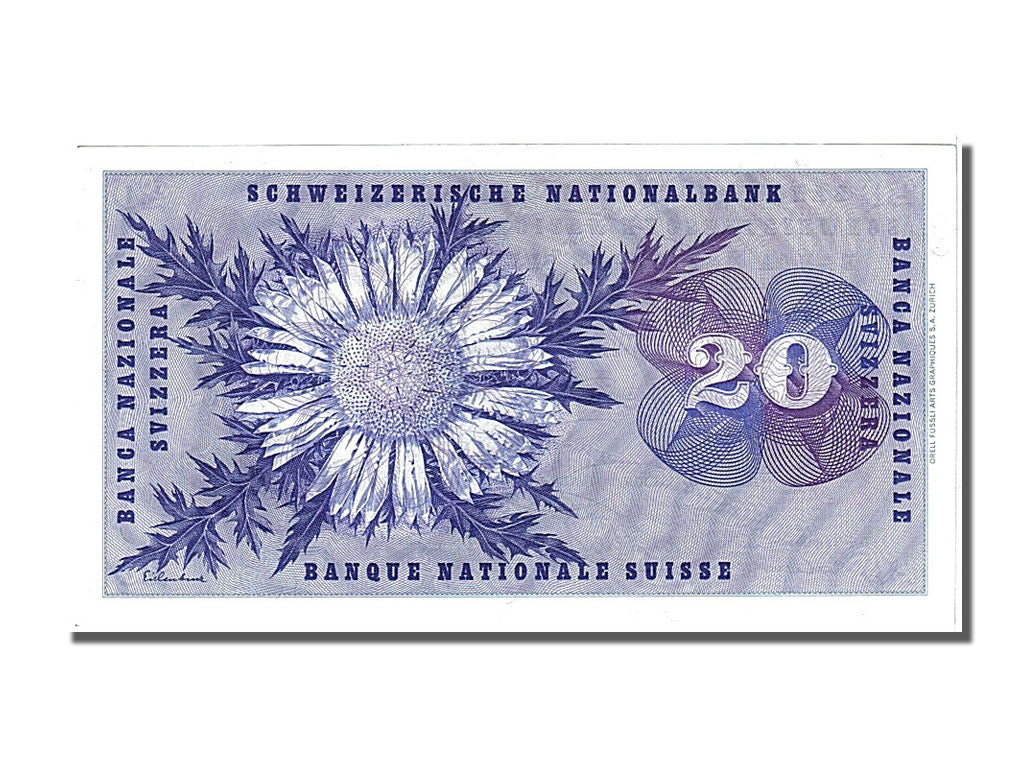 Banknote, Switzerland, 20 Franken, 1961, 1961-10-26, UNC(65-70)