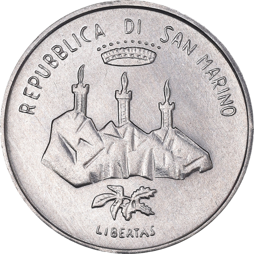 Coin, San Marino, 10 Lire, 1986, Rome, MS(65-70), Aluminum, KM:190
