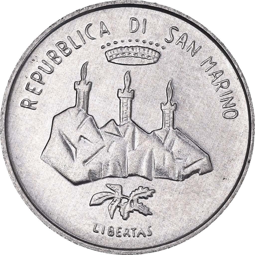 Moneda, San Marino, 10 Lire, 1986, Rome, SC, Aluminio, KM:190