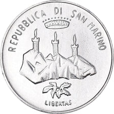 Coin, San Marino, 5 Lire, 1986, Rome, MS(63), Aluminum, KM:189