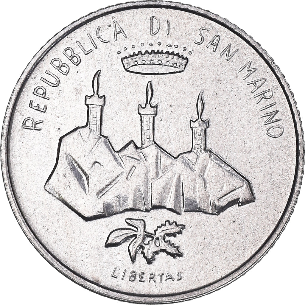 Münze, San Marino, 2 Lire, 1986, Rome, UNZ, Aluminium, KM:188