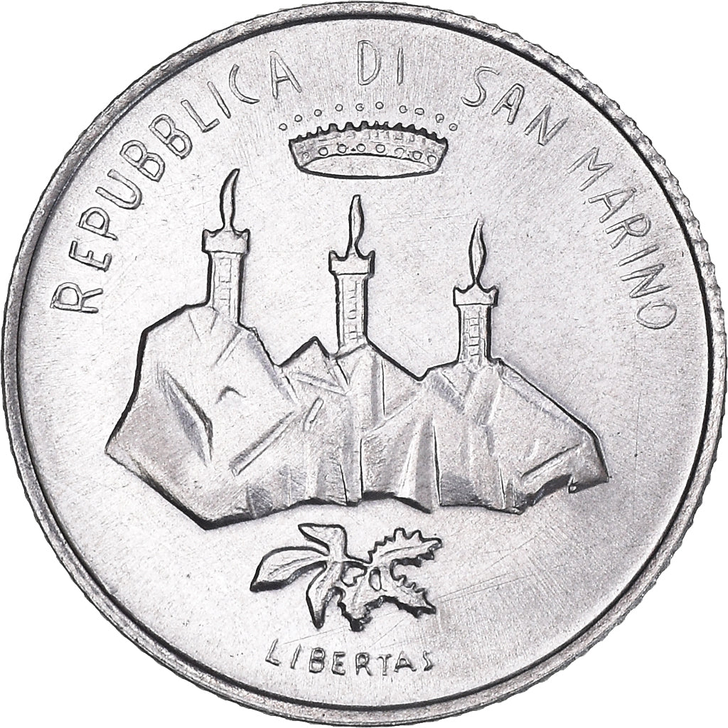 Coin, San Marino, 2 Lire, 1986, Rome, MS(65-70), Aluminum, KM:188