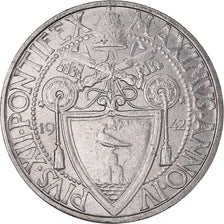 Coin, VATICAN CITY, Pius XII, 2 Lire, 1942, MS(63), Stainless Steel, KM:36
