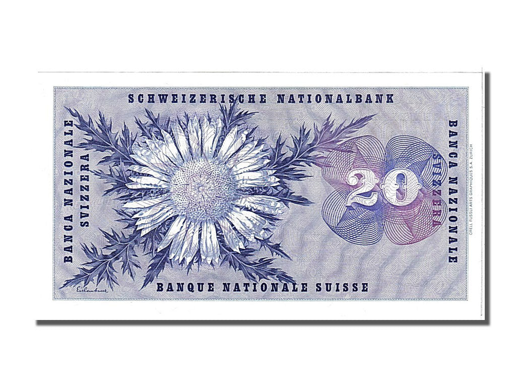 Switzerland, 20 Franken, 1961, KM #46i, 1961-10-26, UNC(65-70), 31L