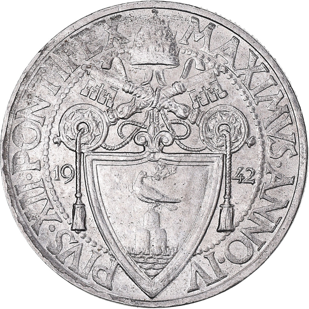 Moneta, CITTÀ DEL VATICANO, Pius XII, 20 Centesimi, 1942, Roma, SPL, Acciaio