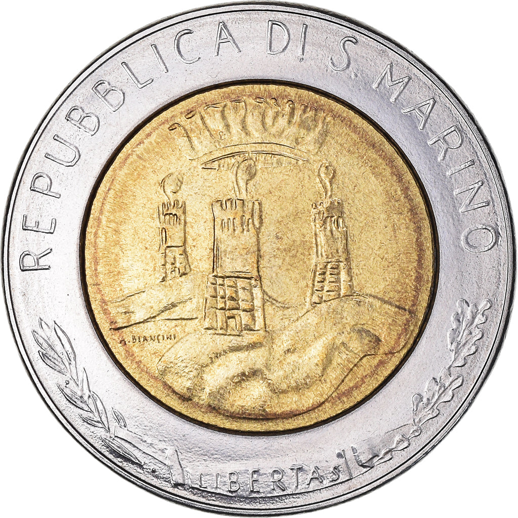 Moneda, San Marino, 500 Lire, 1982, SC, Bimetálico, KM:140