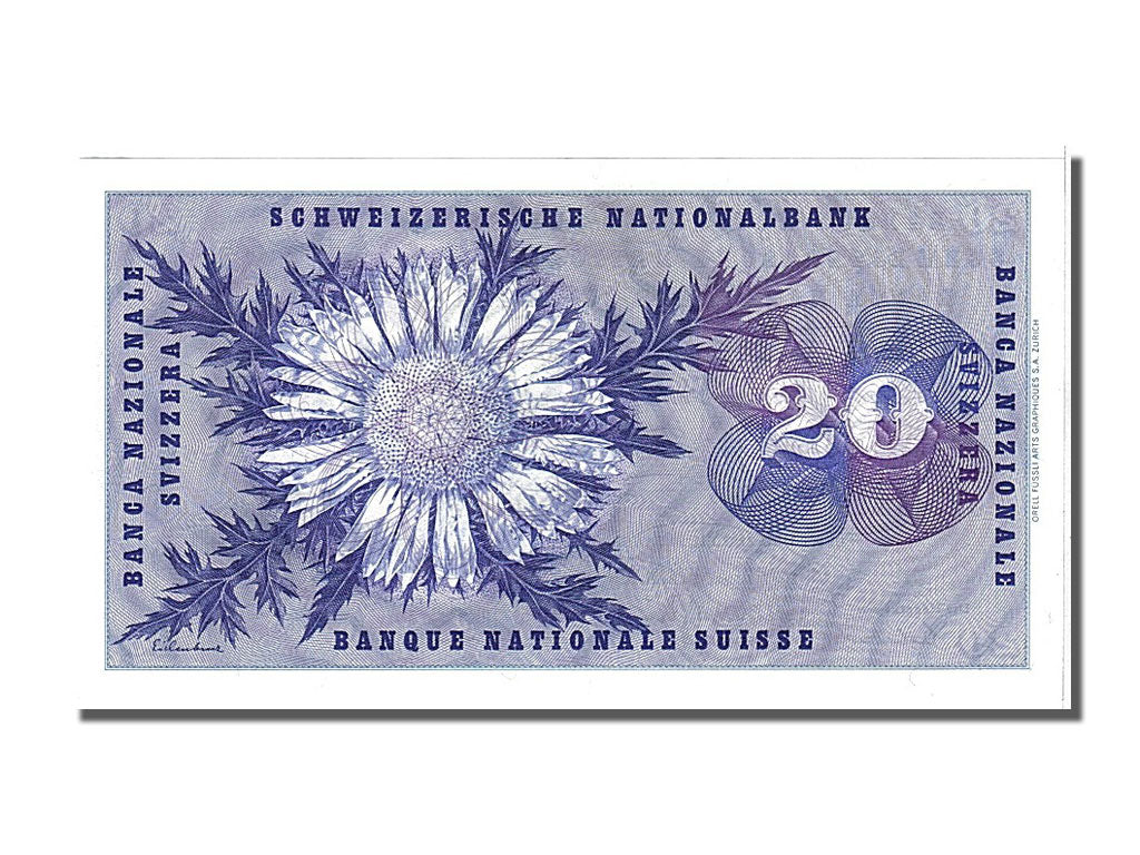 Banknote, Switzerland, 20 Franken, 1972, 1972-01-24, UNC(65-70)