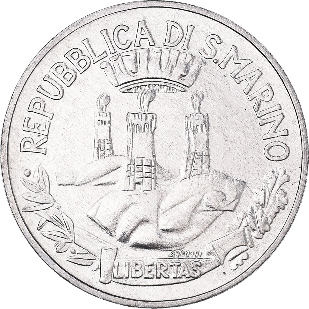 Moneda, San Marino, 5 Lire, 1982, Rome, SC, Aluminio, KM:133