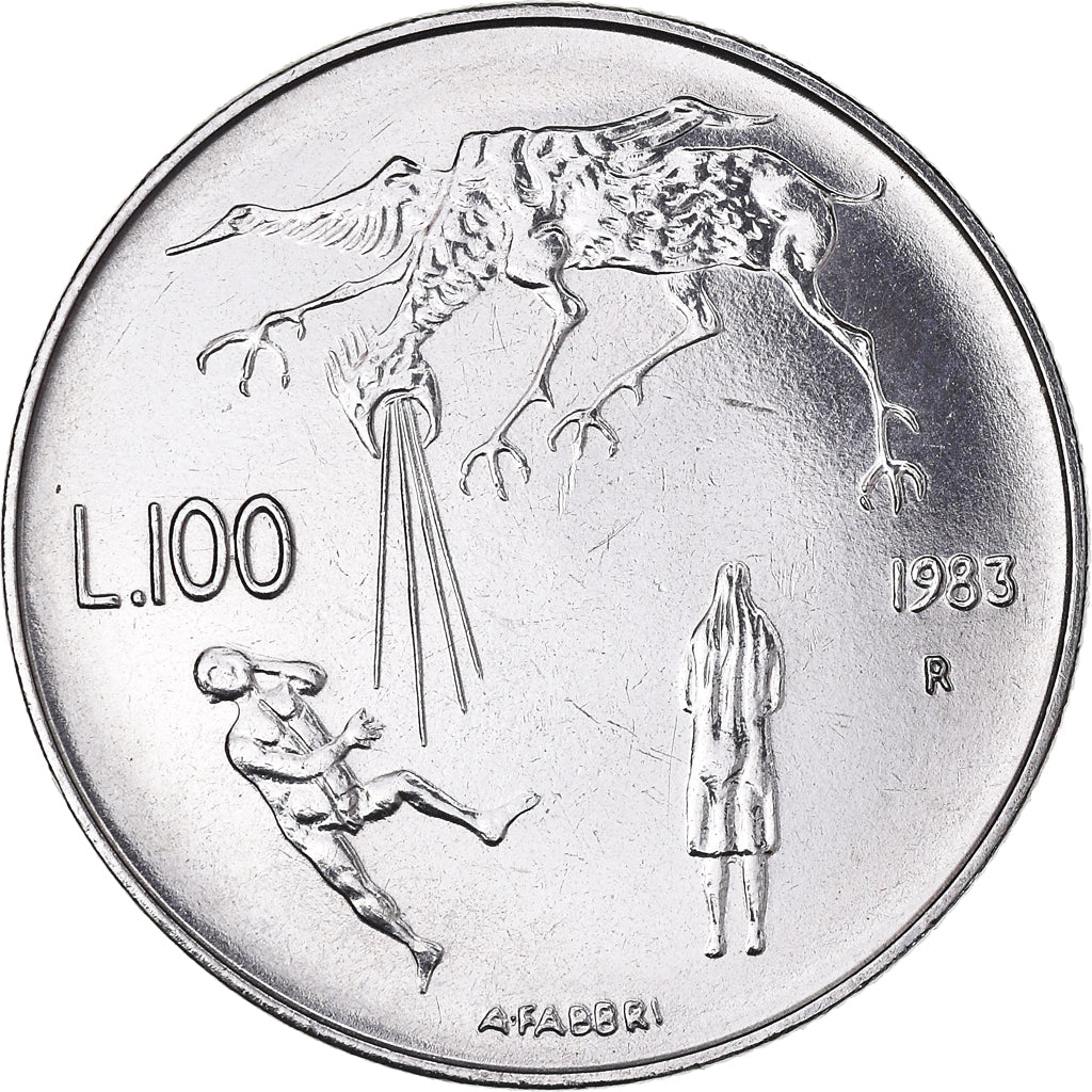 Monnaie, Saint Marin , 100 Lire, 1983, Rome, FDC, Acier, KM:151