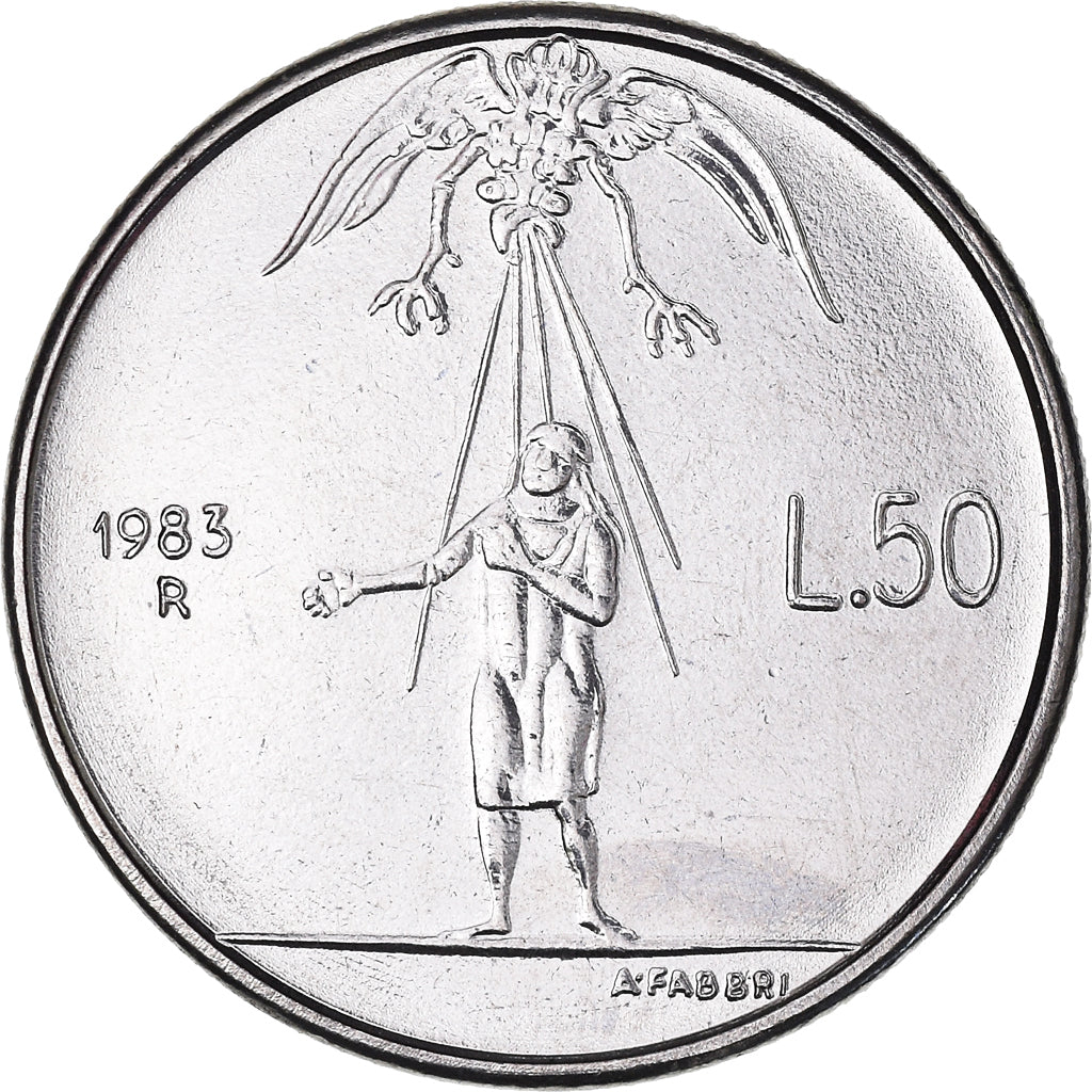 Münze, San Marino, 50 Lire, 1983, Rome, STGL, Stahl, KM:150