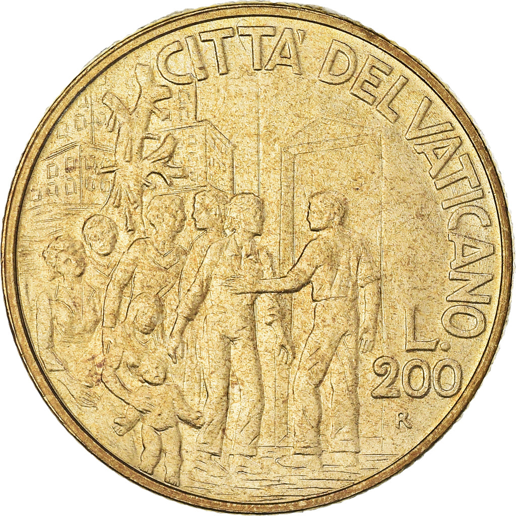 Monnaie, Cité du Vatican, John Paul II, 200 Lire, 1994, FDC, Bronze-Aluminium