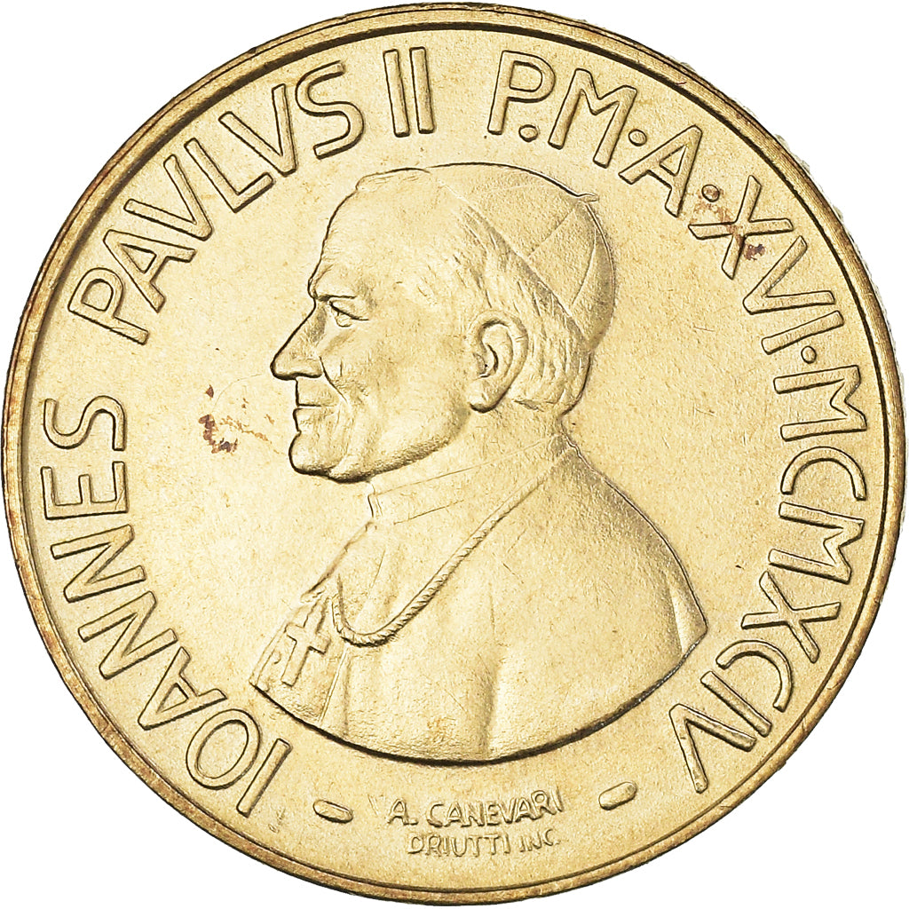 Coin, VATICAN CITY, John Paul II, 20 Lire, 1994, MS(63), Aluminum-Bronze, KM:253
