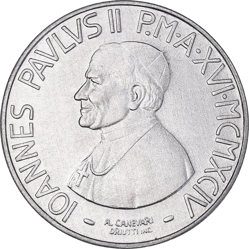 Coin, VATICAN CITY, John Paul II, 10 Lire, 1994, MS(65-70), Aluminum, KM:252