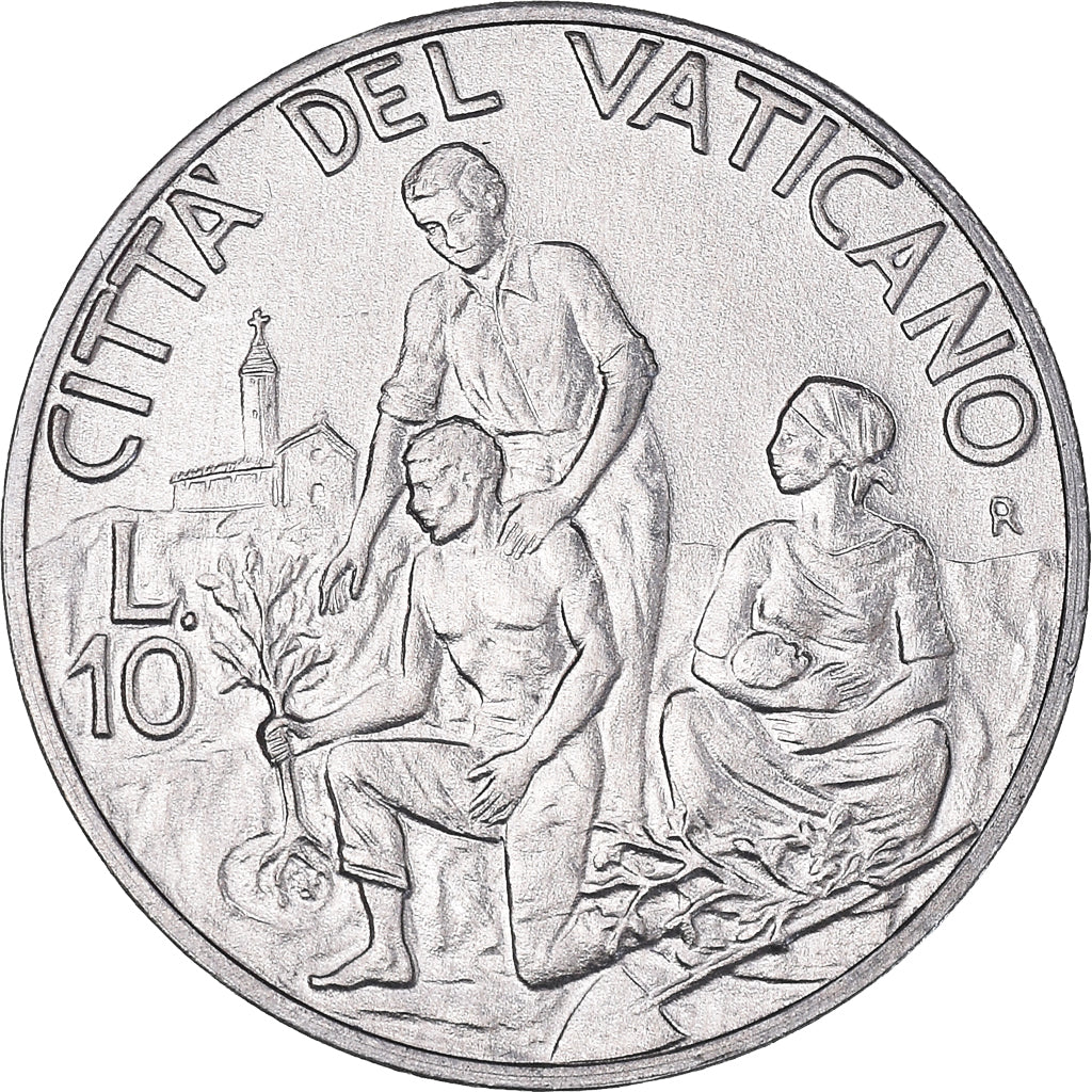 Coin, VATICAN CITY, John Paul II, 10 Lire, 1994, MS(65-70), Aluminum, KM:252