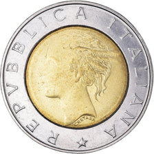 Coin, Italy, 500 Lire, 1999, Rome, MS(63), Bi-Metallic, KM:203