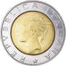 Coin, Italy, 500 Lire, 1999, Rome, MS(63), Bi-Metallic, KM:203