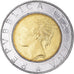 Coin, Italy, 500 Lire, 1999, Rome, MS(60-62), Bi-Metallic, KM:203