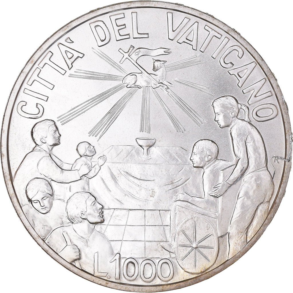 Coin, VATICAN CITY, John Paul II, 1000 Lire, 1999, Rome, MS(65-70), Silver