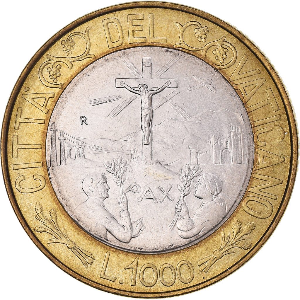 Moneta, PAŃSTWO WATYKAŃSKIE, John Paul II, 1000 Lire, 1999, Rome, MS(63)