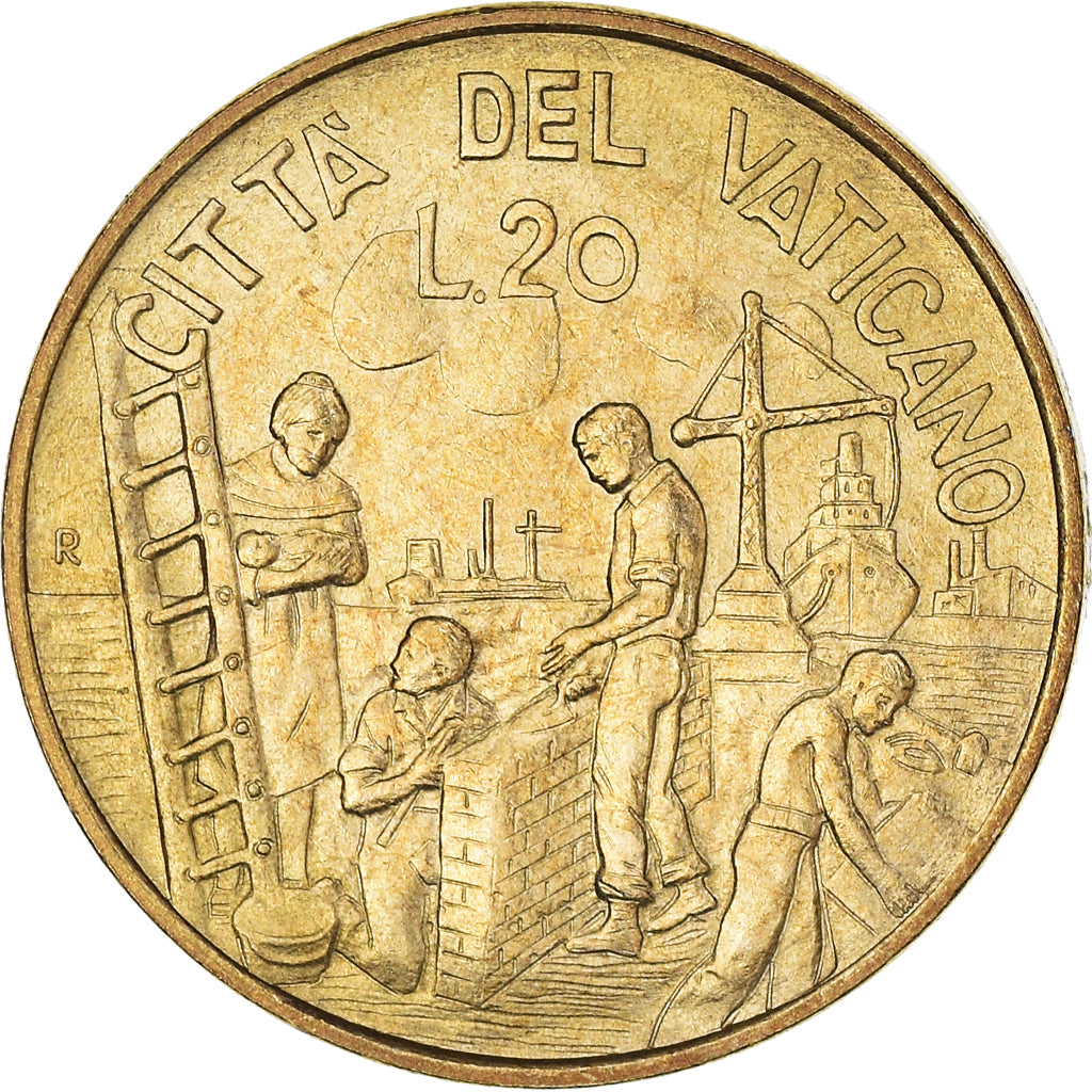 Coin, VATICAN CITY, John Paul II, 20 Lire, 1999, Rome, AU(50-53)