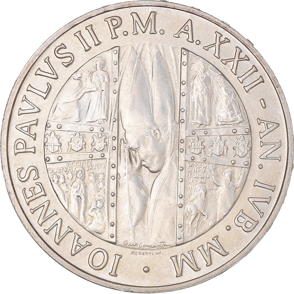 Coin, VATICAN CITY, John Paul II, 1000 Lire, 2000, Rome, MS(65-70), Silver